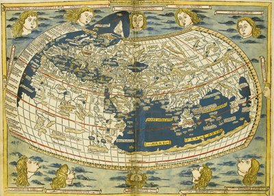 Ptolemy World Map by Donnus Nicolaus Germanus