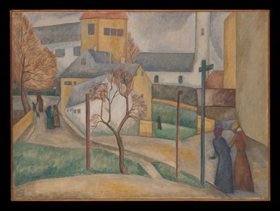 Village Street (Sometimes) Winter by Dora Bromberger