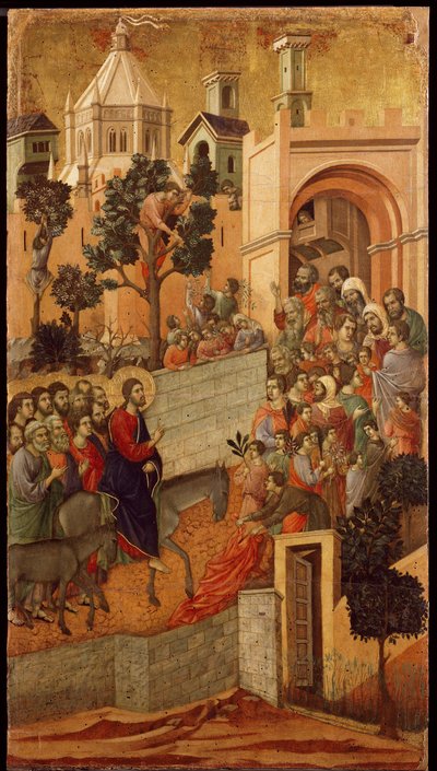 Maesta: Entry into Jerusalem by Duccio di Buoninsegna