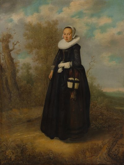 A Young Woman in a Landscape by Dutch Painter