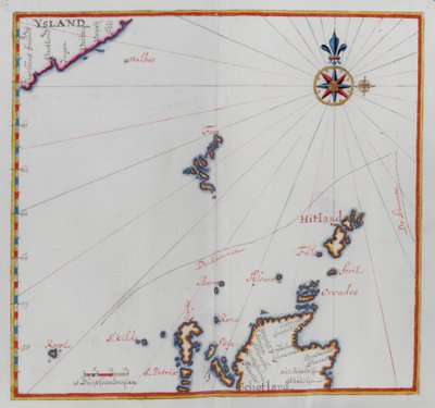 Map of the Shetland Islands by Dutch School