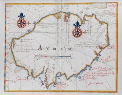 Map of the island of Aynam by Dutch School