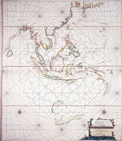 Sea Chart East of India by Dutch School
