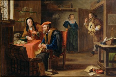 The Money Lender by Dutch School