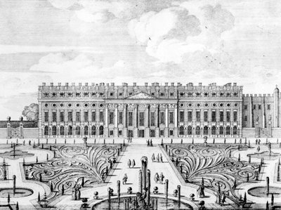 The South Facade of Hampton Court by Dutch School