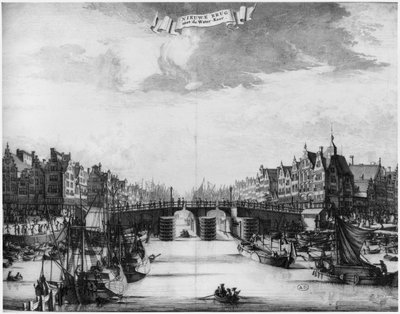 The New Bridge at Amsterdam by Dutch School