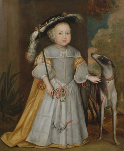 Young Boy and Pointer by Dutch School