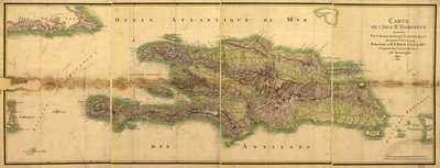 Map of the Island of St. Domingue by E. Beaucosté