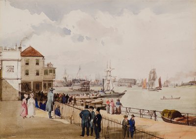 Architectural Subject (Harbour) by E. Duncan