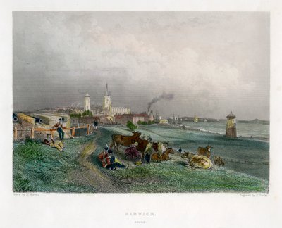 Harwich, Essex, 19th century by E. Finden