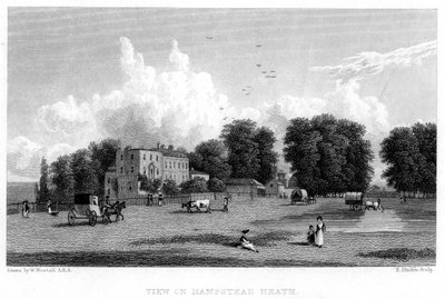 View on Hampstead Heath, London by E. Finden