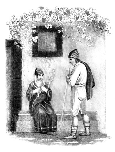 Dress of the Country People in Madeira by E Mitchell