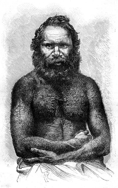 Australian aborigine by Etienne Antoine Eugene Ronjat