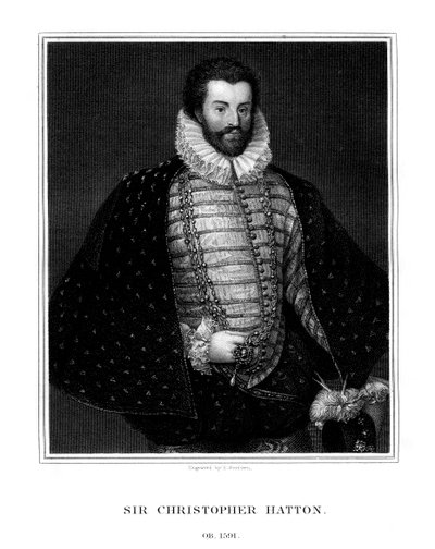 Sir Christopher Hatton, English politician by E. Scriven