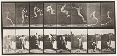 Jumping; Running Broad Jump (Shoes) by Eadweard Muybridge