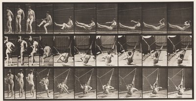 Getting into Hammock, 1872-1885 by Eadweard Muybridge