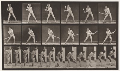 Plate 275. Baseball; Batting (Low Ball) by Eadweard Muybridge