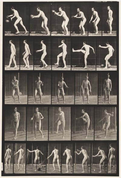 Foot-ball; Drop Kick by Eadweard Muybridge
