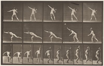 Heaving a 20-lb Rock by Eadweard Muybridge