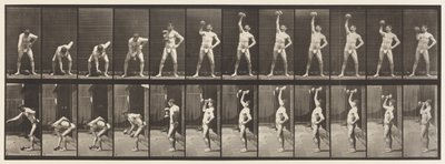 Plate 320. Lifting a 50-lb Dumb-Bell by Eadweard Muybridge