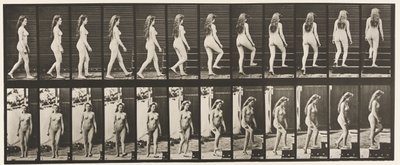 Plate 99. Turning and Ascending Stairs by Eadweard Muybridge