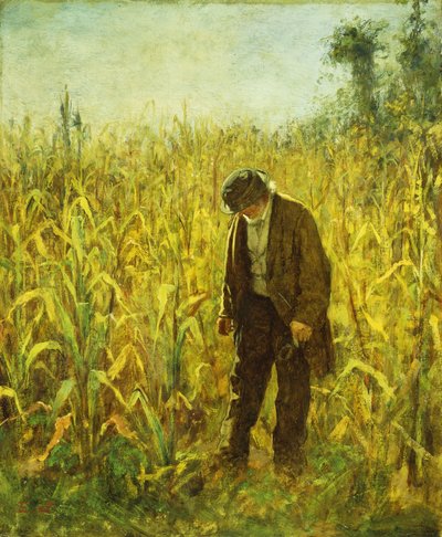 Man in a Cornfield by Eastman Johnson