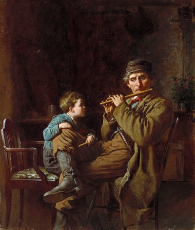 The Earnest Pupil by Eastman Johnson
