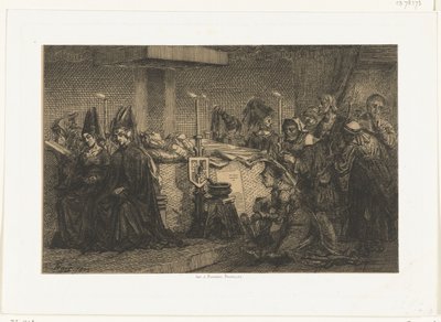 Mary of Burgundy on Her Bier by Edgar Alfred Baes