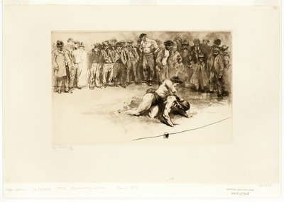 Female Wrestler by Edgar Chahine