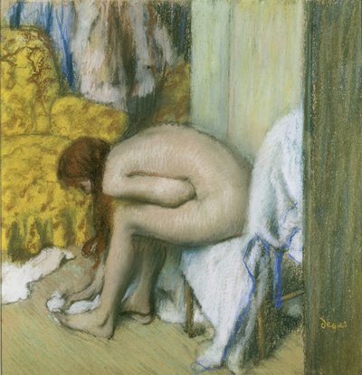 After the Bath by Edgar Degas