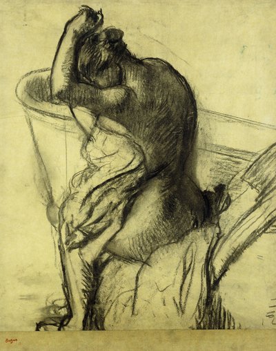 After the Bath by Edgar Degas