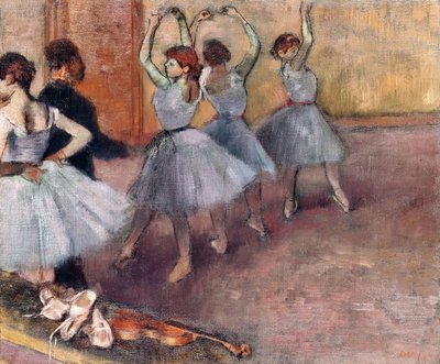 Blue-Toned Dancers by Edgar Degas