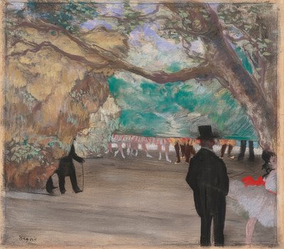The Curtain. Around 1880 by Edgar Degas