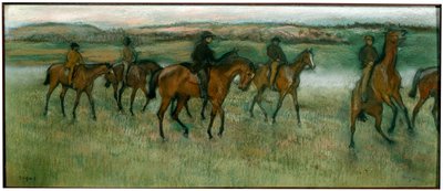 Exercising Racehorses by Edgar Degas