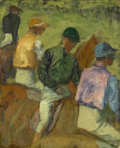 Four Jockeys by Edgar Degas