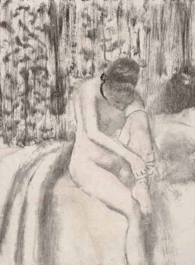 Girl Putting on Her Stockings by Edgar Degas
