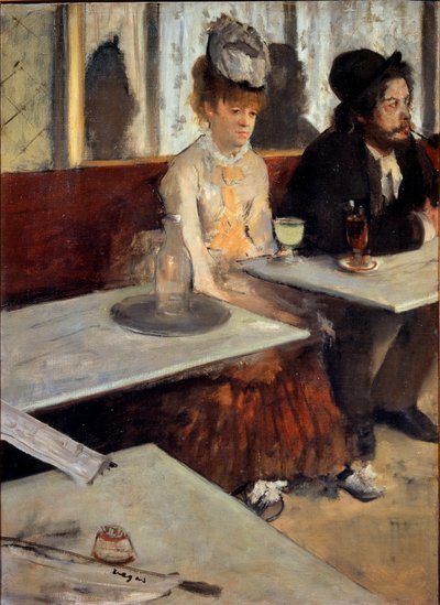 In a Cafe or The Absinthe by Edgar Degas