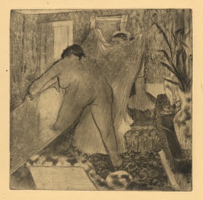 Leaving the Bath, 1879-1880 by Edgar Degas