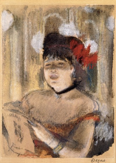 Mademoiselle Dumay, Singer by Edgar Degas