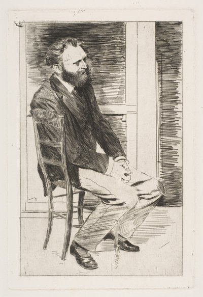 Manet Seated, Turned to the Right by Edgar Degas
