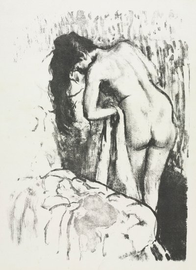 Nude Woman Standing, Drying Herself by Edgar Degas