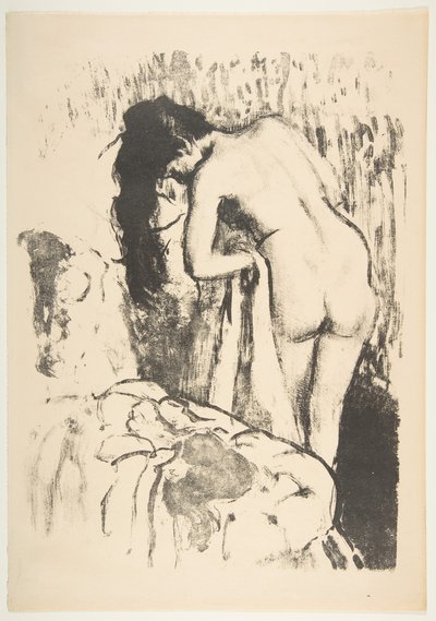 Nude Woman Standing, Drying Herself by Edgar Degas