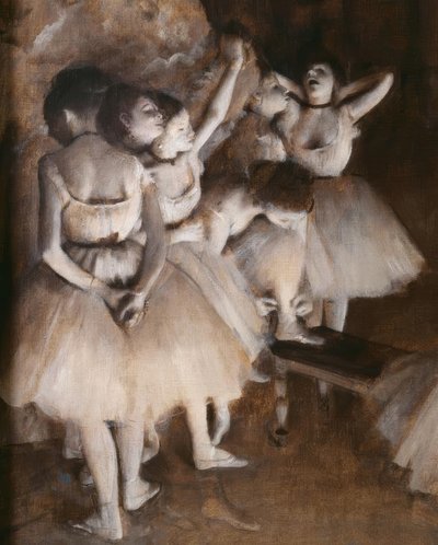 Rehearsal of a Ballet on Stage by Edgar Degas