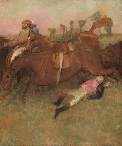 Scene from the Steeplechase: The Fallen Jockey by Edgar Degas
