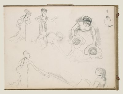 Sketches of Café Singers by Edgar Degas