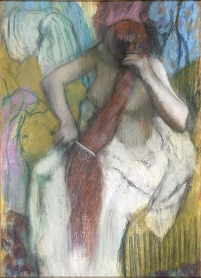 Woman Combing Her Hair by Edgar Degas