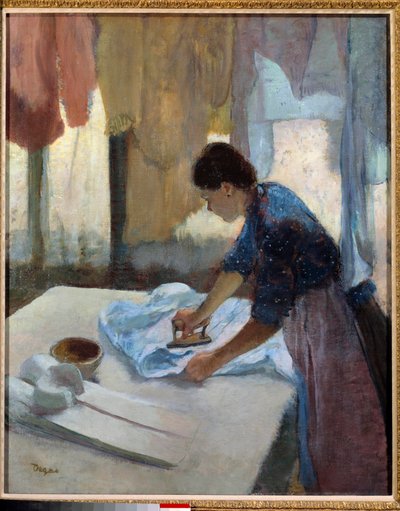 Woman Ironing Against the Light by Edgar Degas