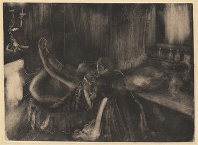 Woman by a Fireplace by Edgar Degas