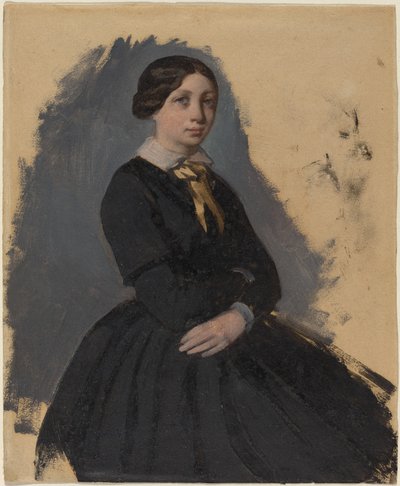 Young Woman in Black by Edgar Degas