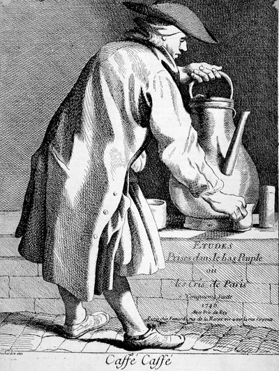 Coffee merchant - drawing by Bouchardon by Edmé Bouchardon